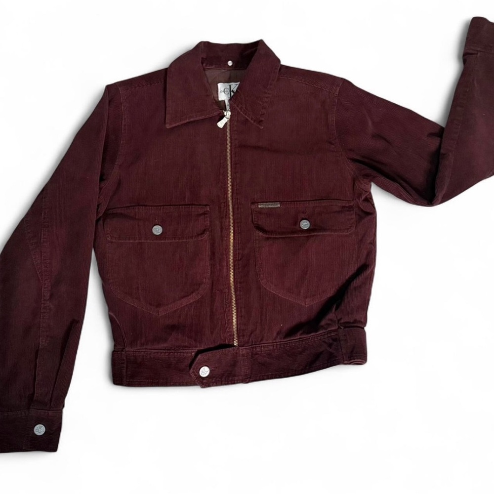 Calvin Klein Burgundy Bomber Jacket
